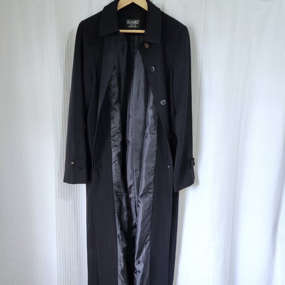 Novelti Long Coat Womens 9/10 Blue Polyester Pockets Lined Novelty for Lindor - Picture 12 of 15